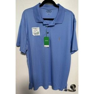 IZOD Men's Sz XL Blue Golf Shirt Short Sleeve Flex Stretch Cooling FX UPF 20
